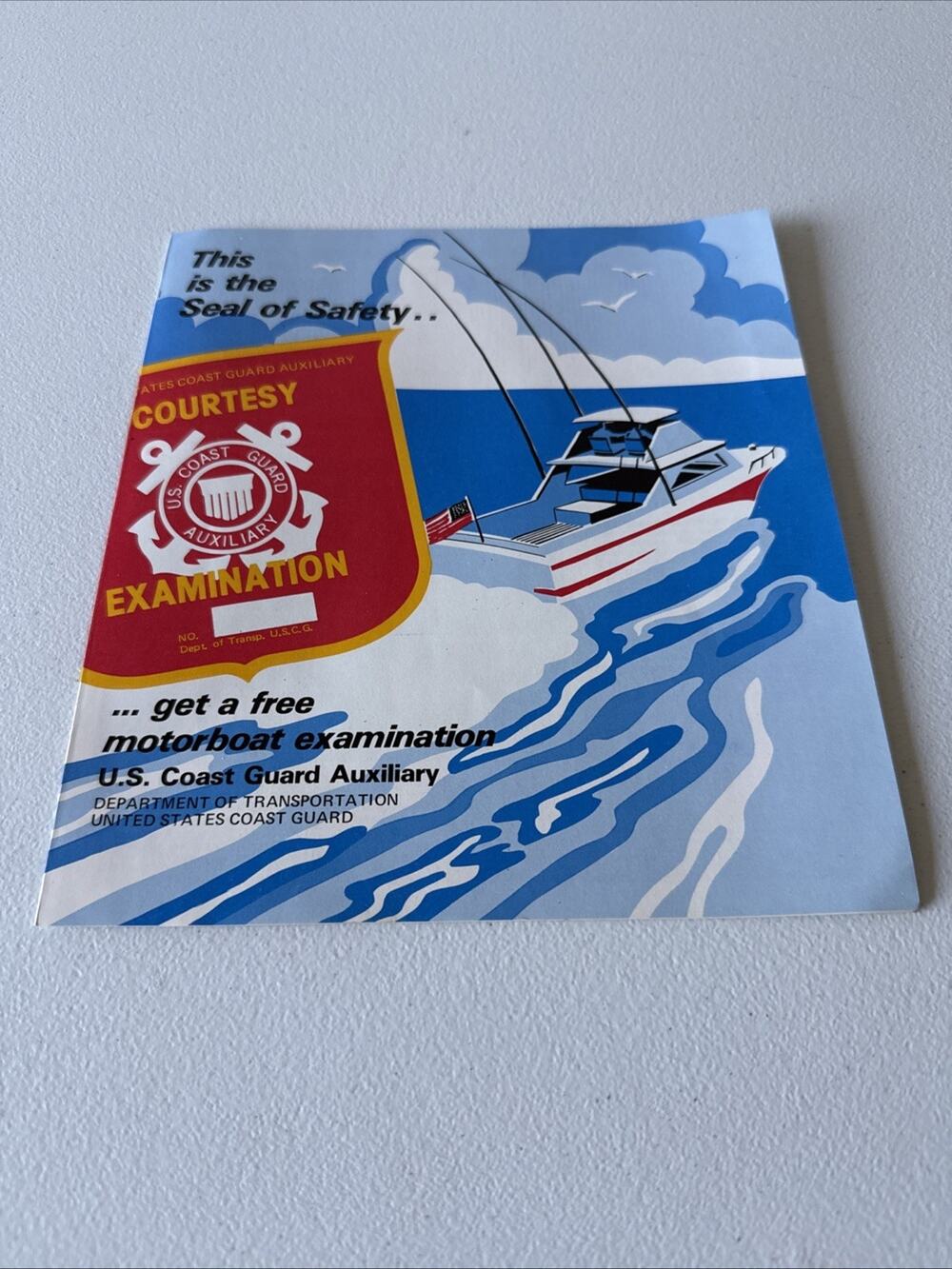 1976 US Coast Guard Auxiliary Courtesy Motorboat Examination Brochure
